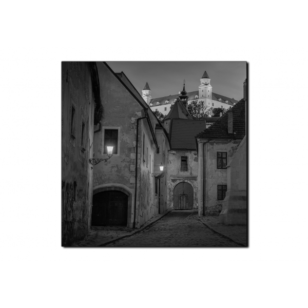 Obraz na plátně - Bratislava staré město s hradem vzadu- čtverec